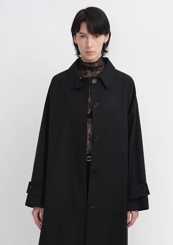 Mid-length trench coat high-end British style coat-2
