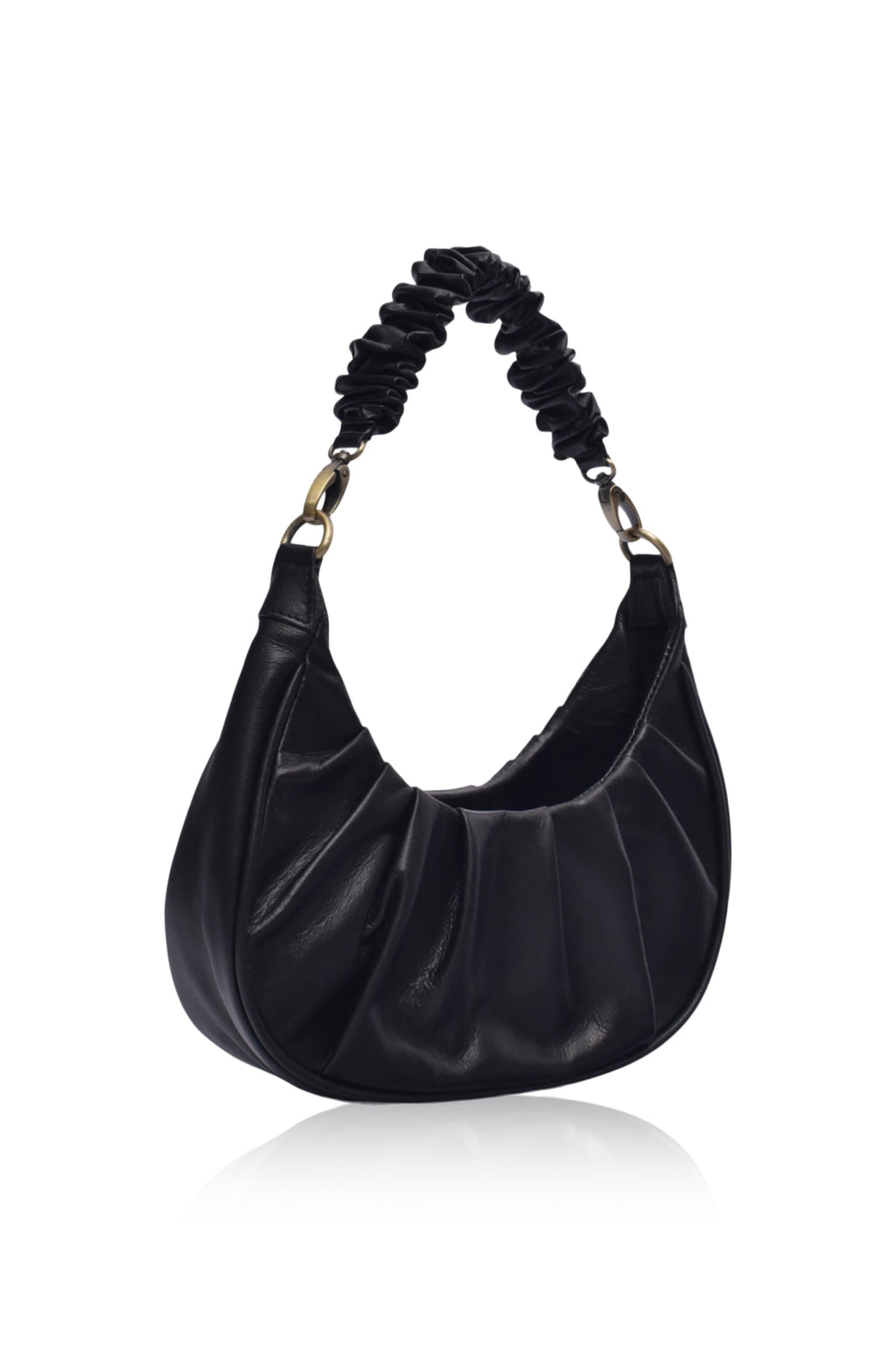 Camille Ruched Leather Bag-3