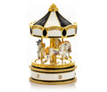 Black Musical Carousel with Spinning Royal Horses-0