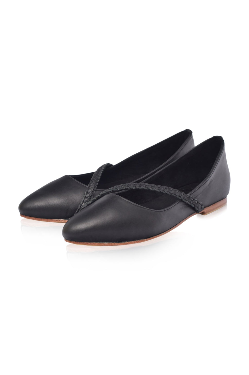 Orenda Pointed Toe Leather Flats-2