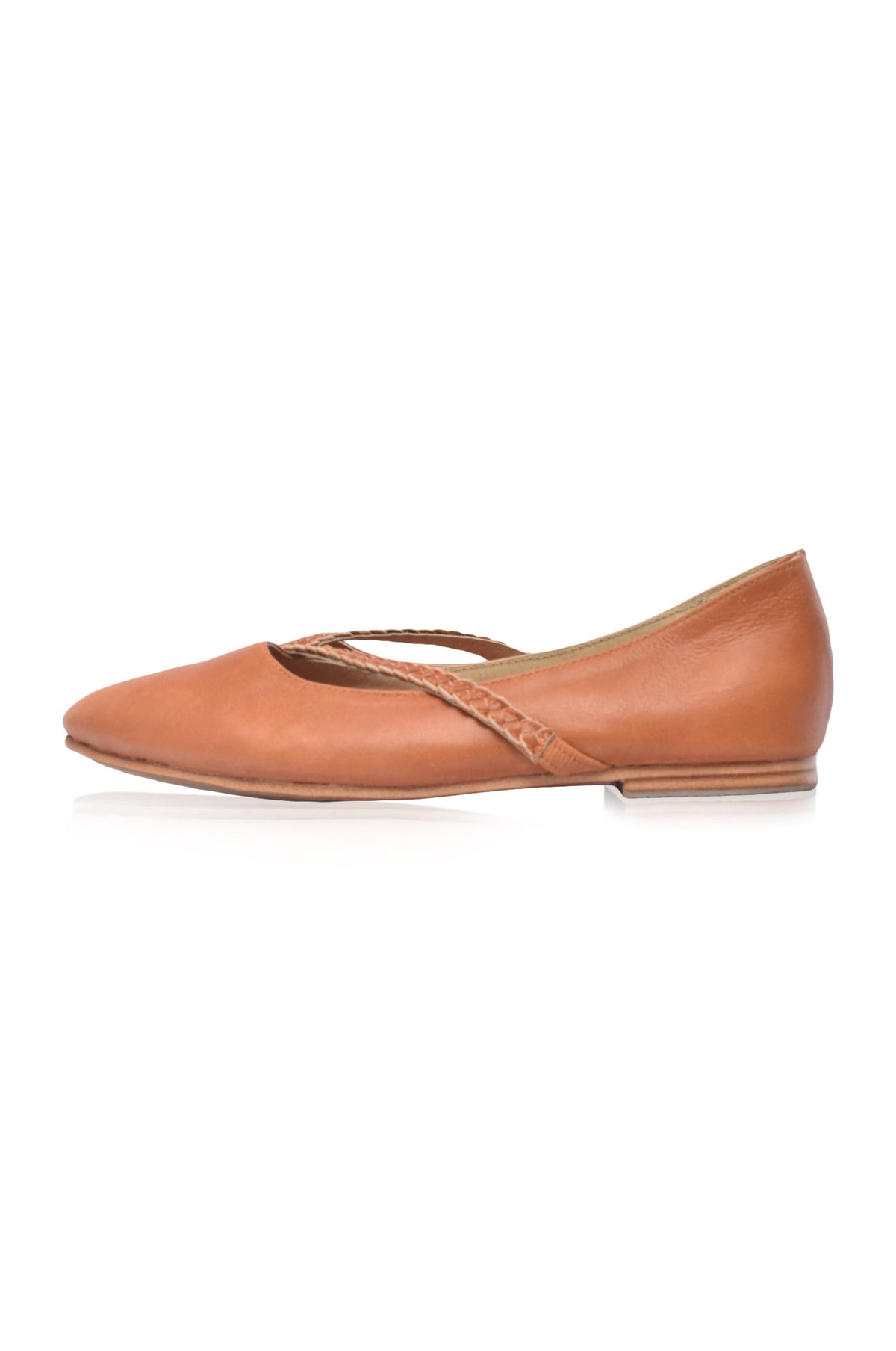 Orenda Pointed Toe Leather Flats-4