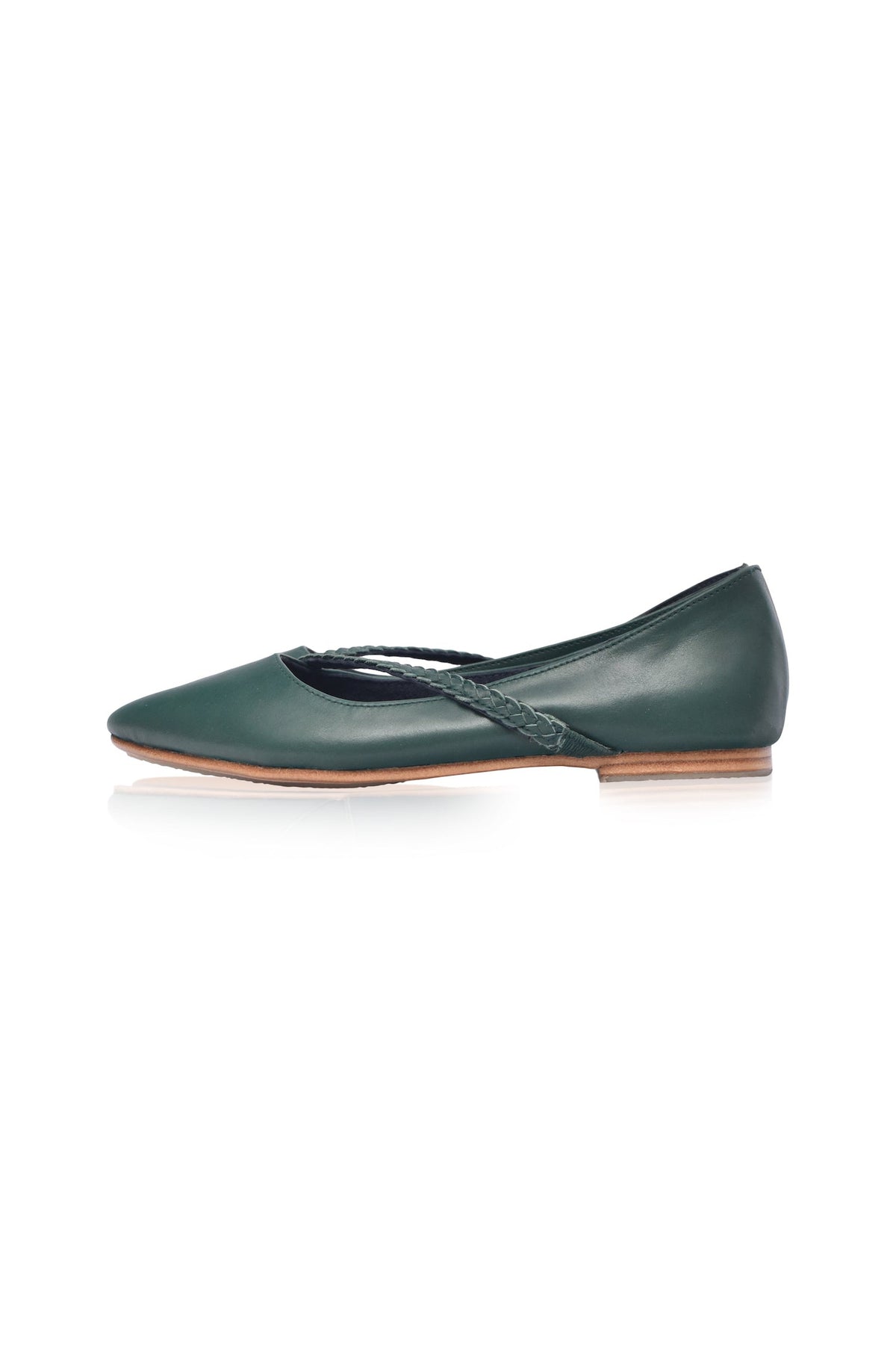 Orenda Pointed Toe Leather Flats-5