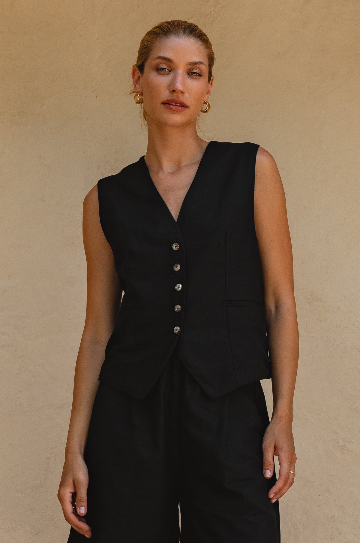 Paige Linen Vest-4