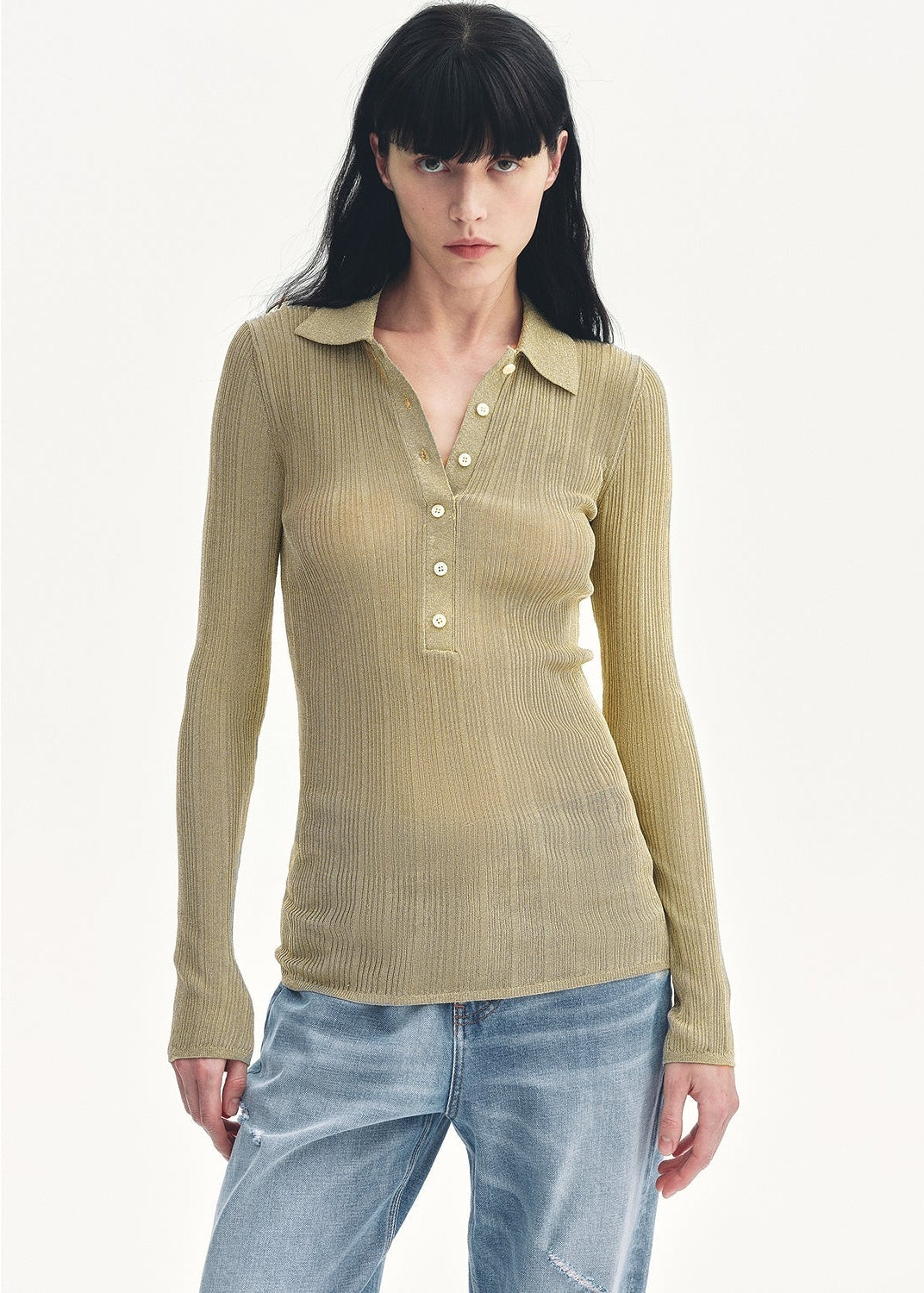 "Spring Inspiration" Retro Slim Fit POLO Neck Sweater-5
