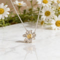 Real Chamomile Pendant, 14K Gold Plated Sterling Silver 925 Dainty Pendant, Handmade Minimalist Jewelry Gift, Birthday Gift for Women-1
