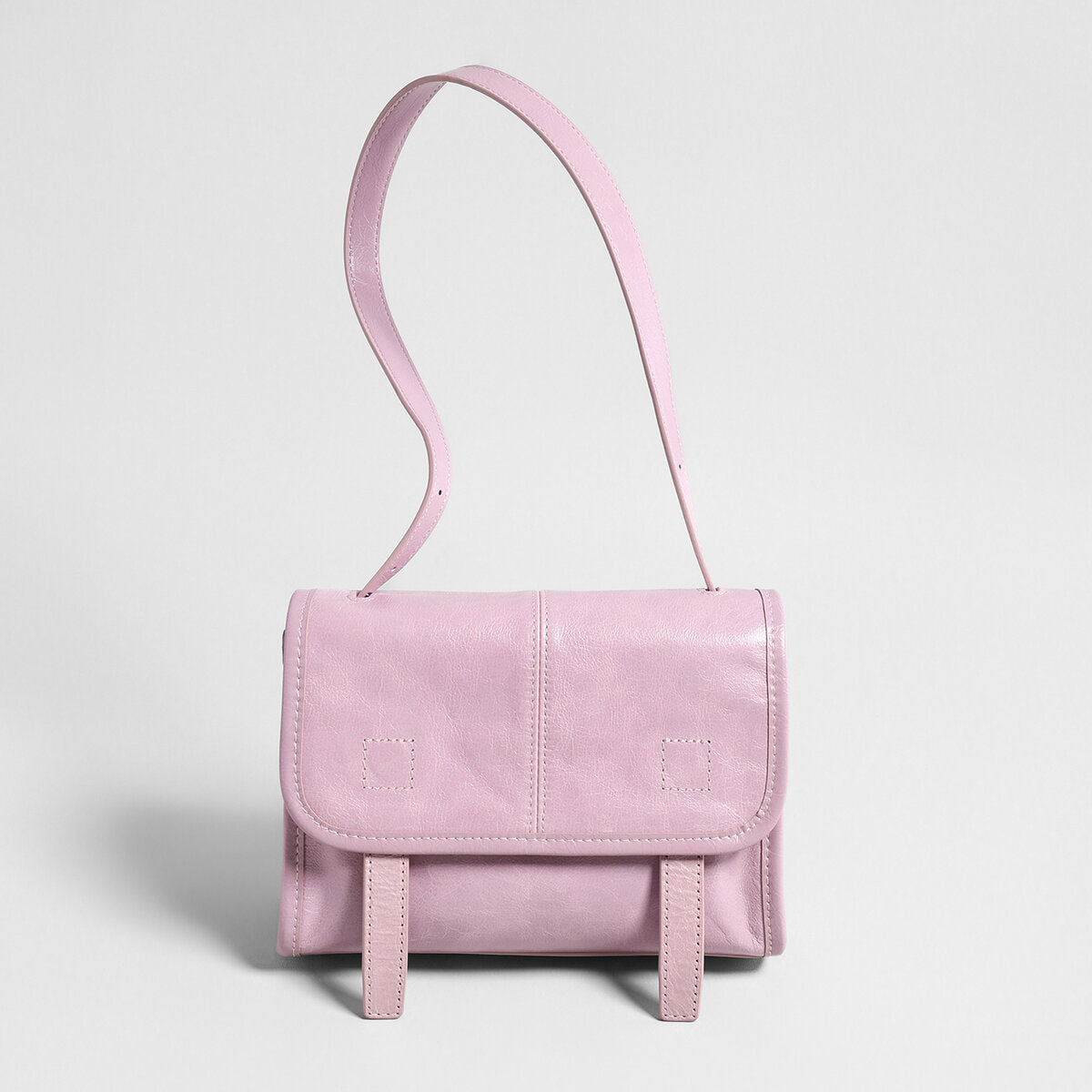 Vintage Glazed Calfskin Messenger Bag – Soft Leather Crossbody with Multi-Pocket Organization-6