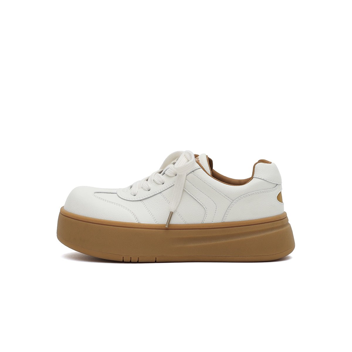 Women's Elevated Leather Platform Sneakers – Gum Sole-5